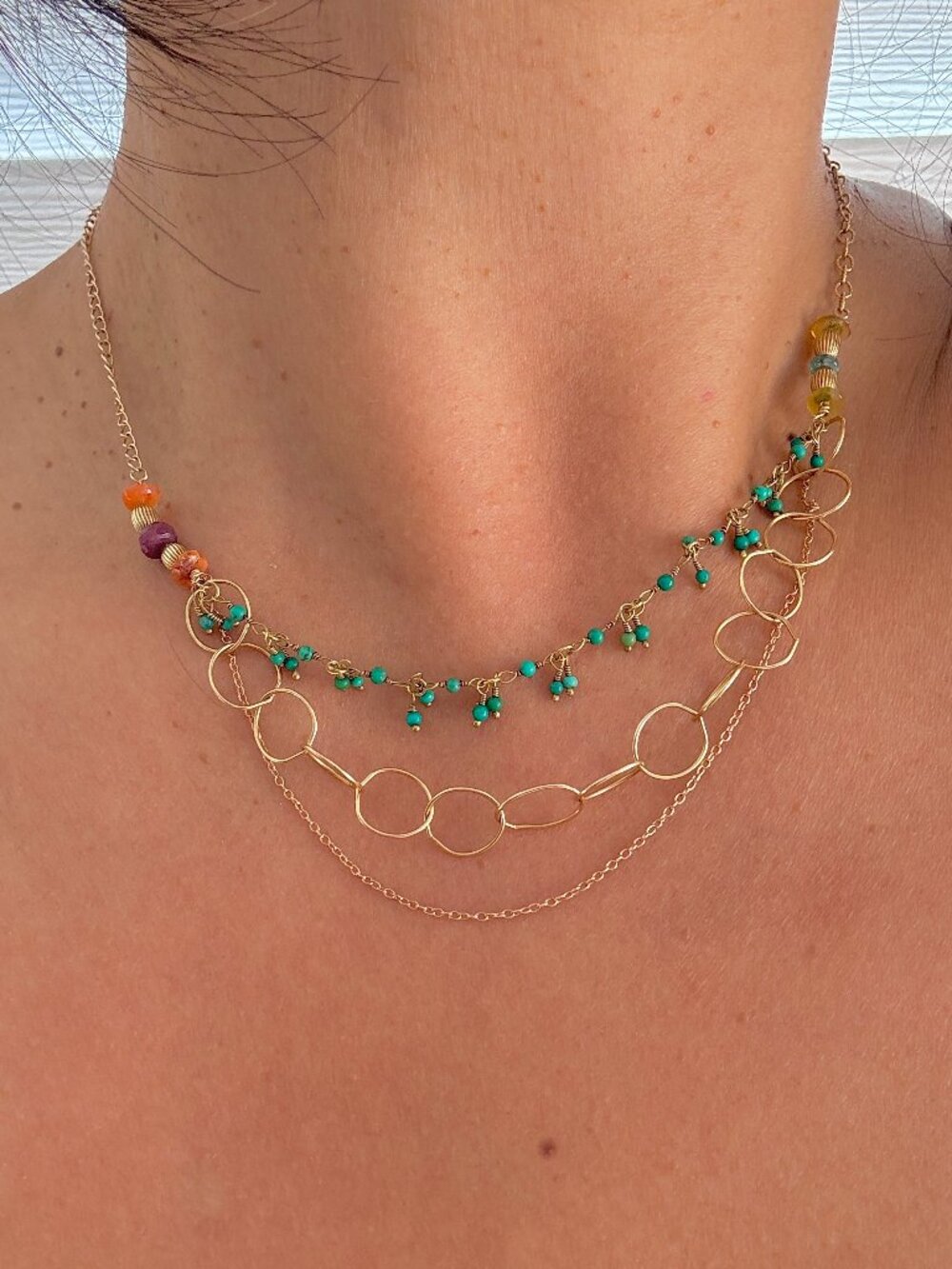 BOHEMIAN GEMSTONE HANDMADE NECKLACE